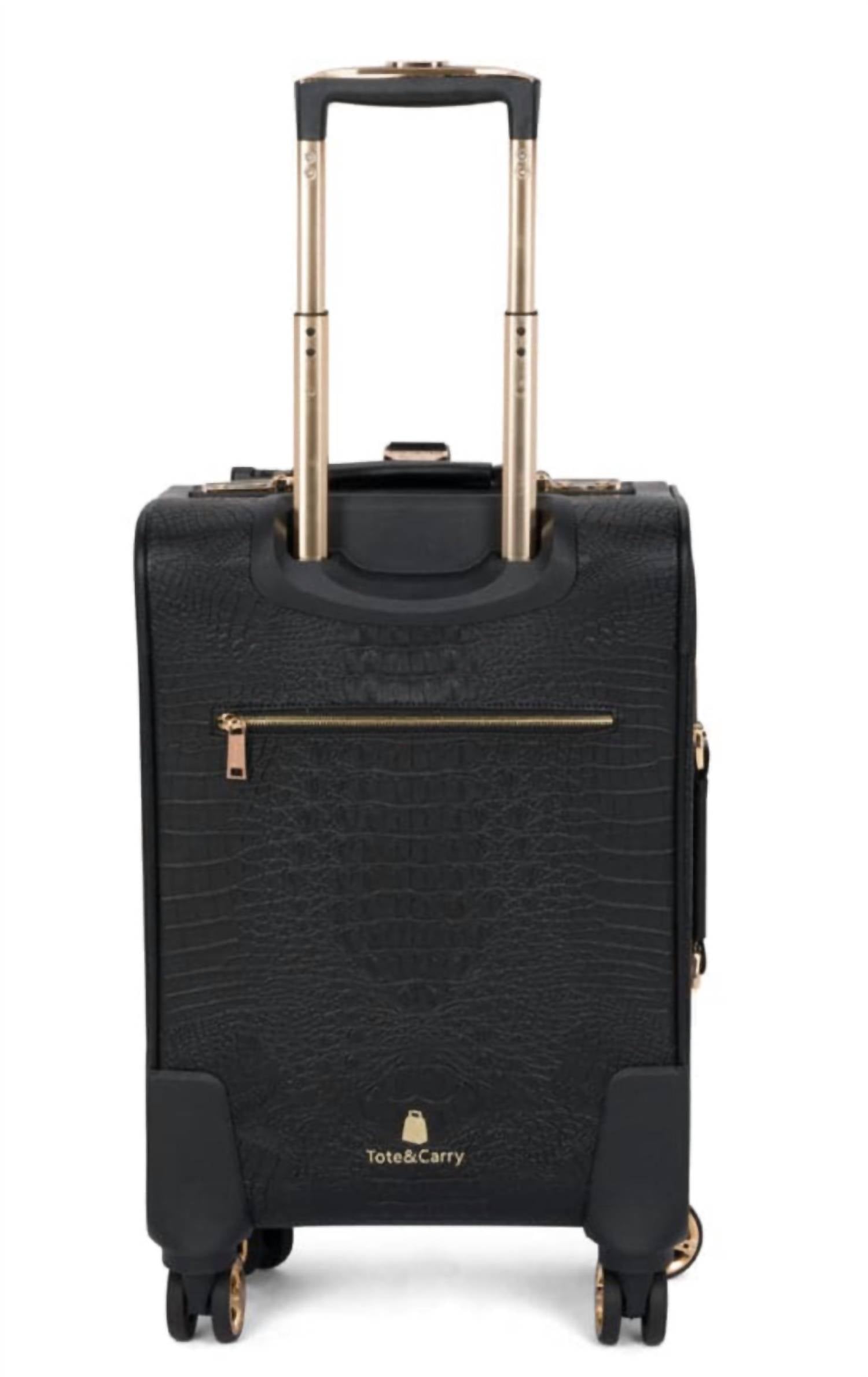 Tote & Carry - Women's Apollo 2 Faux Crocodile Skin Carry-on Suitcase