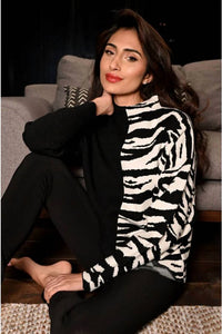 Frank Lyman - Long Sleeve Zebra Sweater