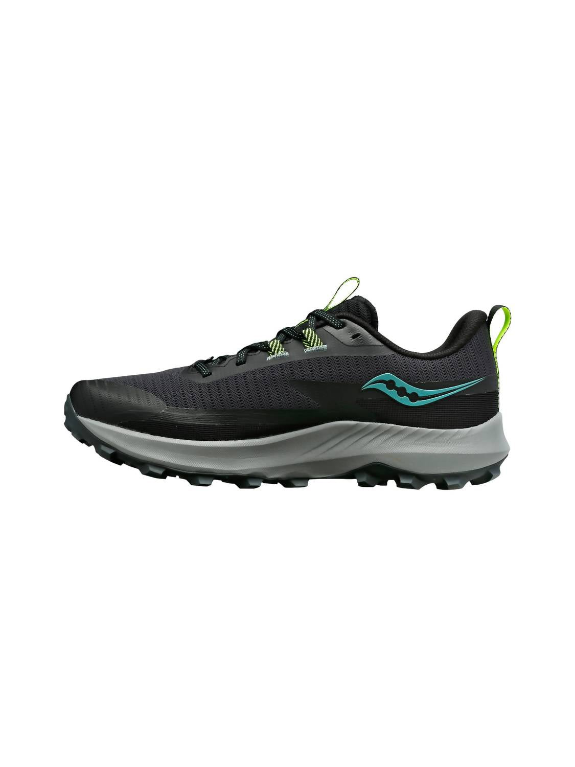 SAUCONY Men's Peregrine 13 Shoes in wood fossil - men's shoe - detail view