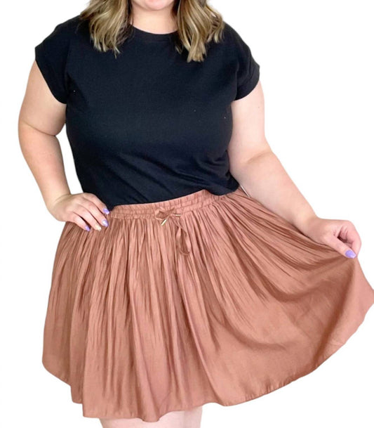 Easel - Mindy Chiffon Mini Skirt