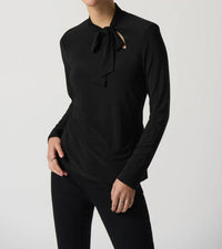 Joseph Ribkoff - Bracha Long Sleeve Bow Neck Top