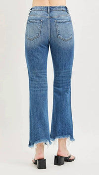 Risen - High Rise Tummy Control Crop Bootcut Jeans