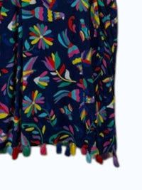Escapada - Women's Parrot Print With Tassels Top