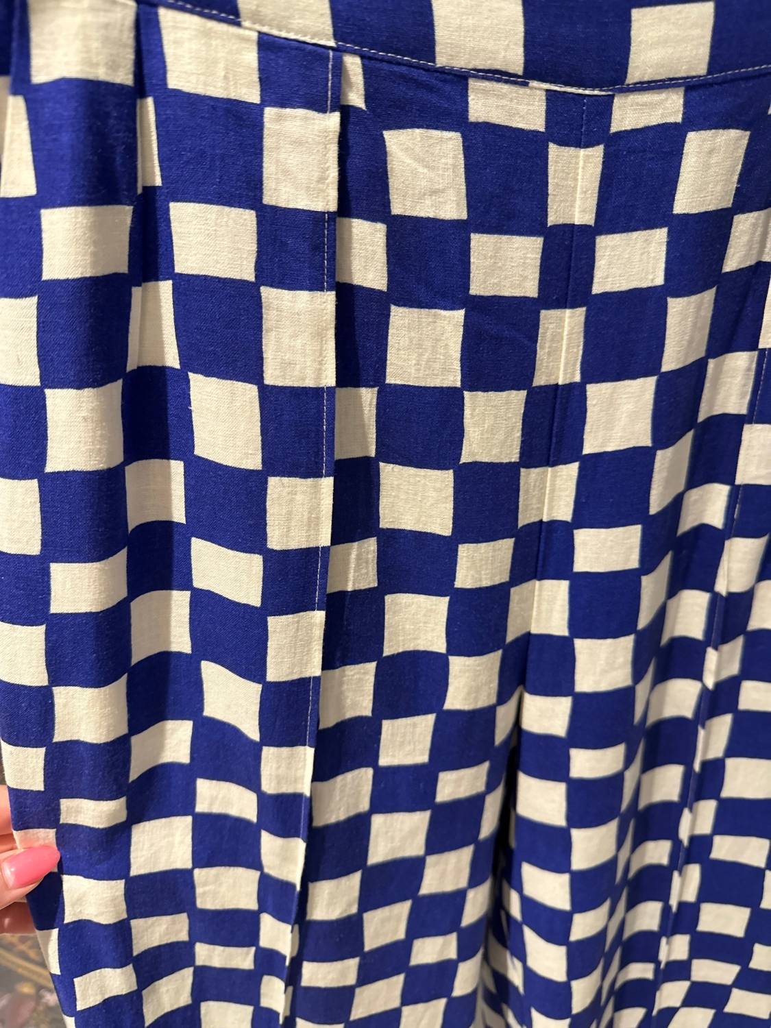 Farm Rio - Linen Blend Checked Pant