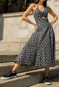 Guadalupe Design - Botanical Halter Midi Dress