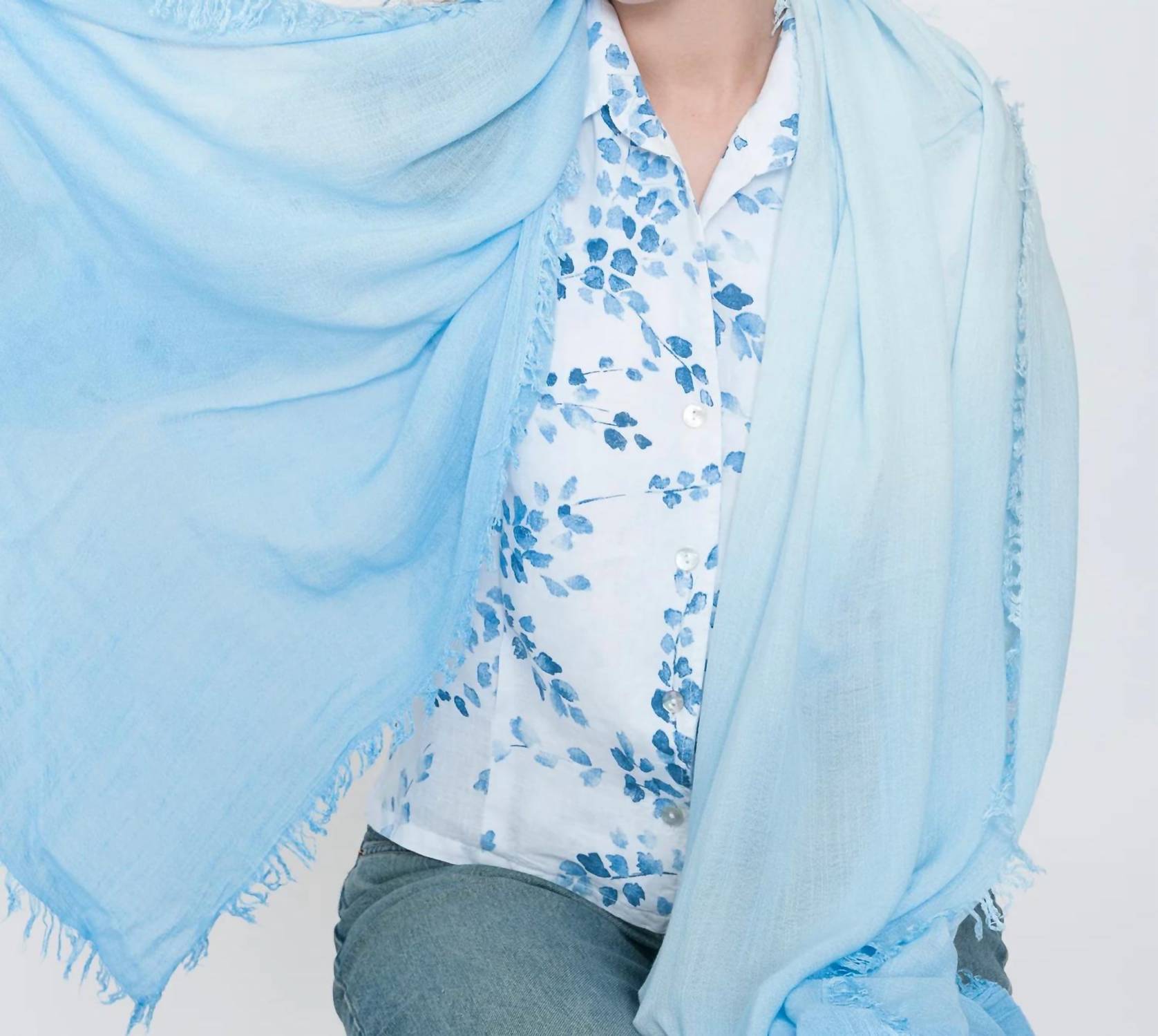 Blueberry - Dip Dye Scarf