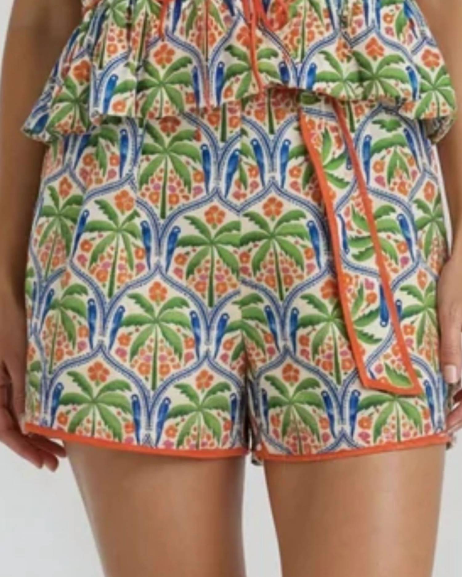 Sincerely Ours - Tropical Print Pleated Shorts