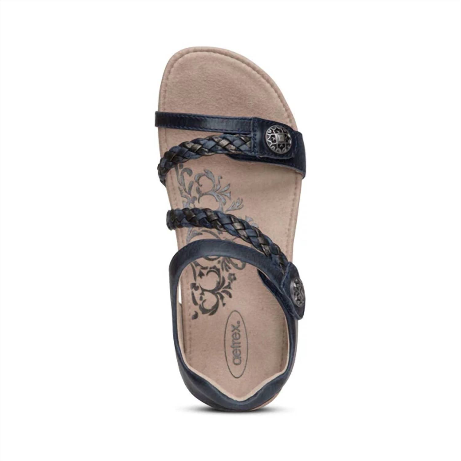 Aetrex - Women's Jillian Braided Quarter Strap Sandal