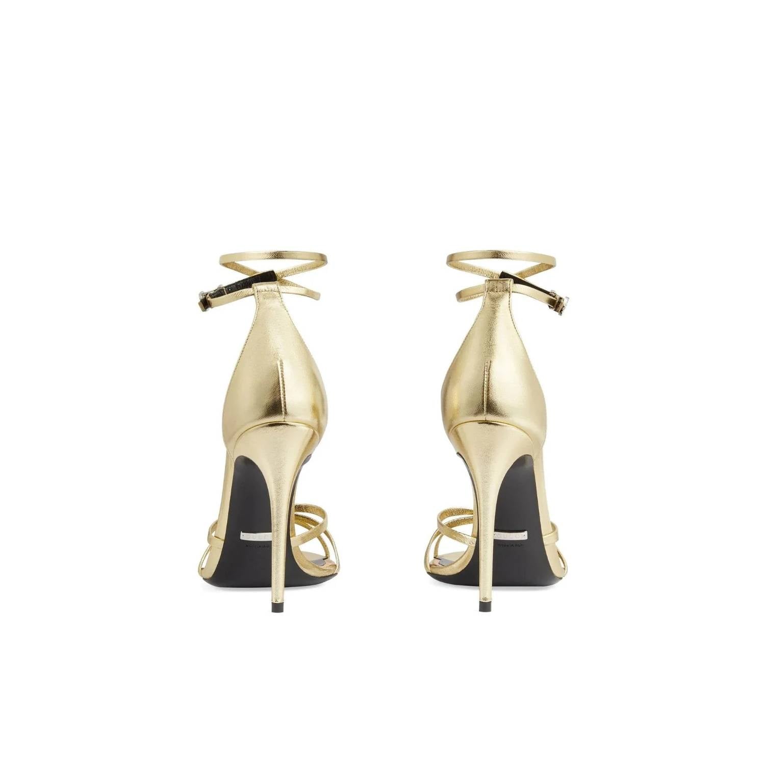 Gucci - Women's Metallic-finish Strapped Sandals