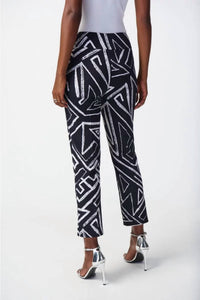 Joseph Ribkoff - Abstract Print Cropped Trousers