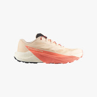 SALOMON Women's Pulsar Trail Running Shoe in tender peach vanilla ice fusion coral - women's shoe
