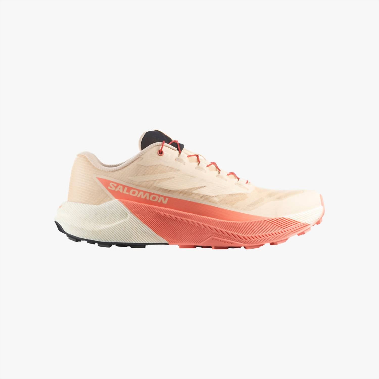 SALOMON Women's Pulsar Trail Running Shoe in tender peach vanilla ice fusion coral - women's shoe