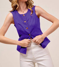 So Me - Ayla Button-front Vest