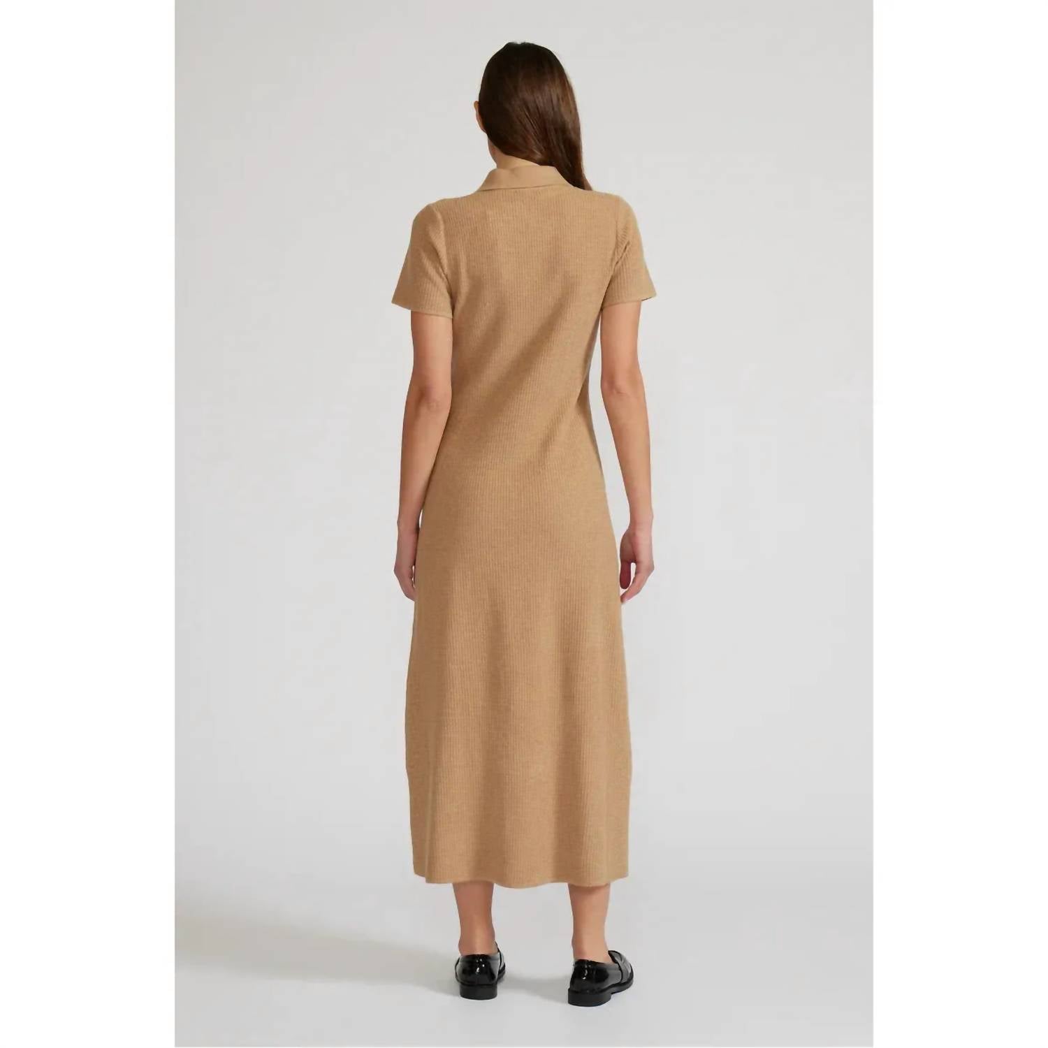 LUCY PARIS Arden Polo Dress in beige - women's dress - alternate view