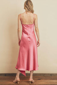 Dress Forum - Long Slip Satin Silk Midi Dress