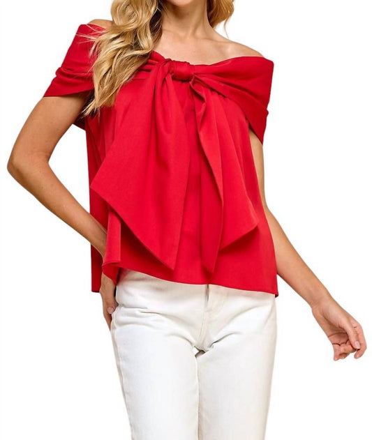 Tcec - Off The Shoulder Bow Top