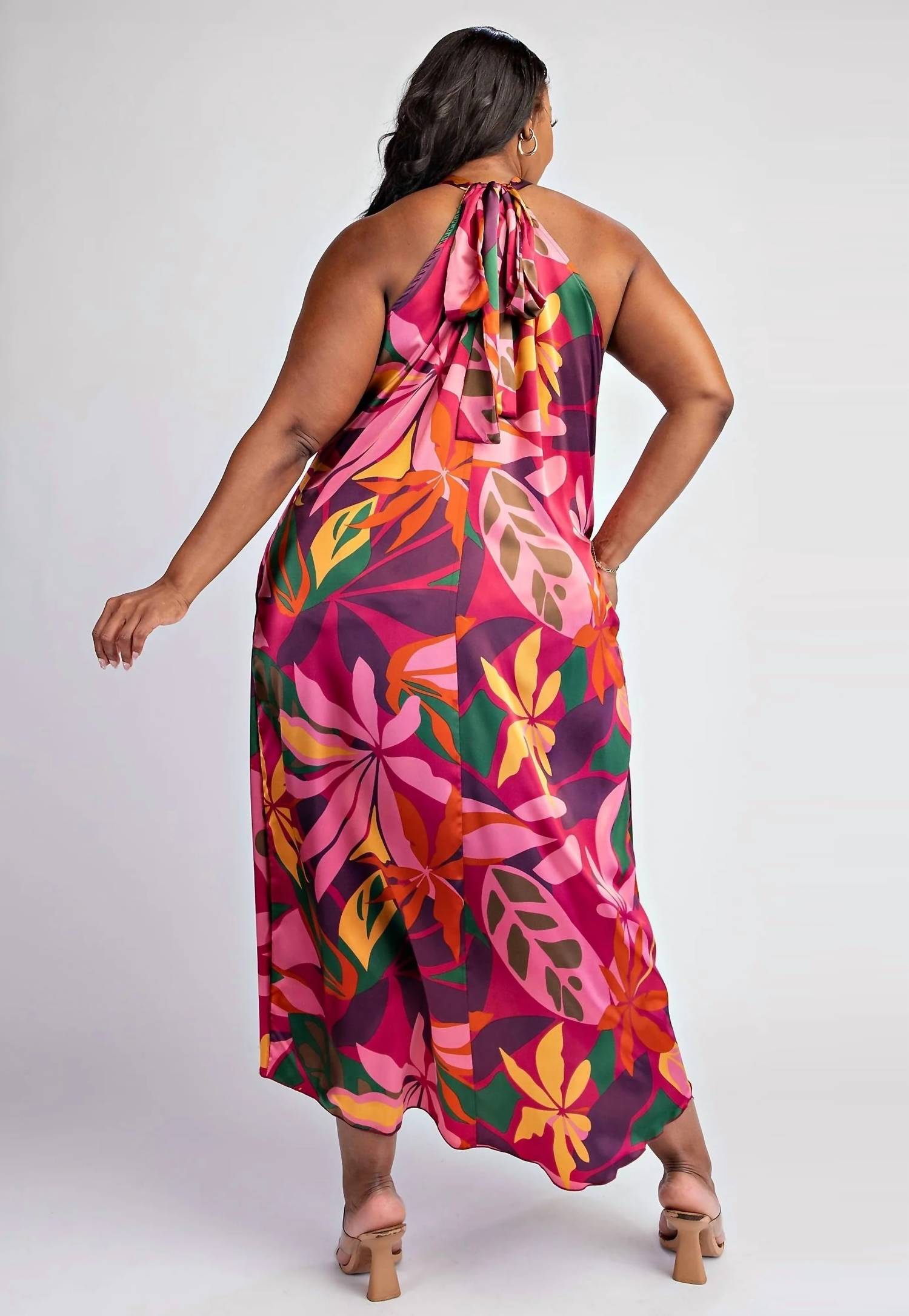 Giti Wholesale - Halter High Low Dress - PLUS