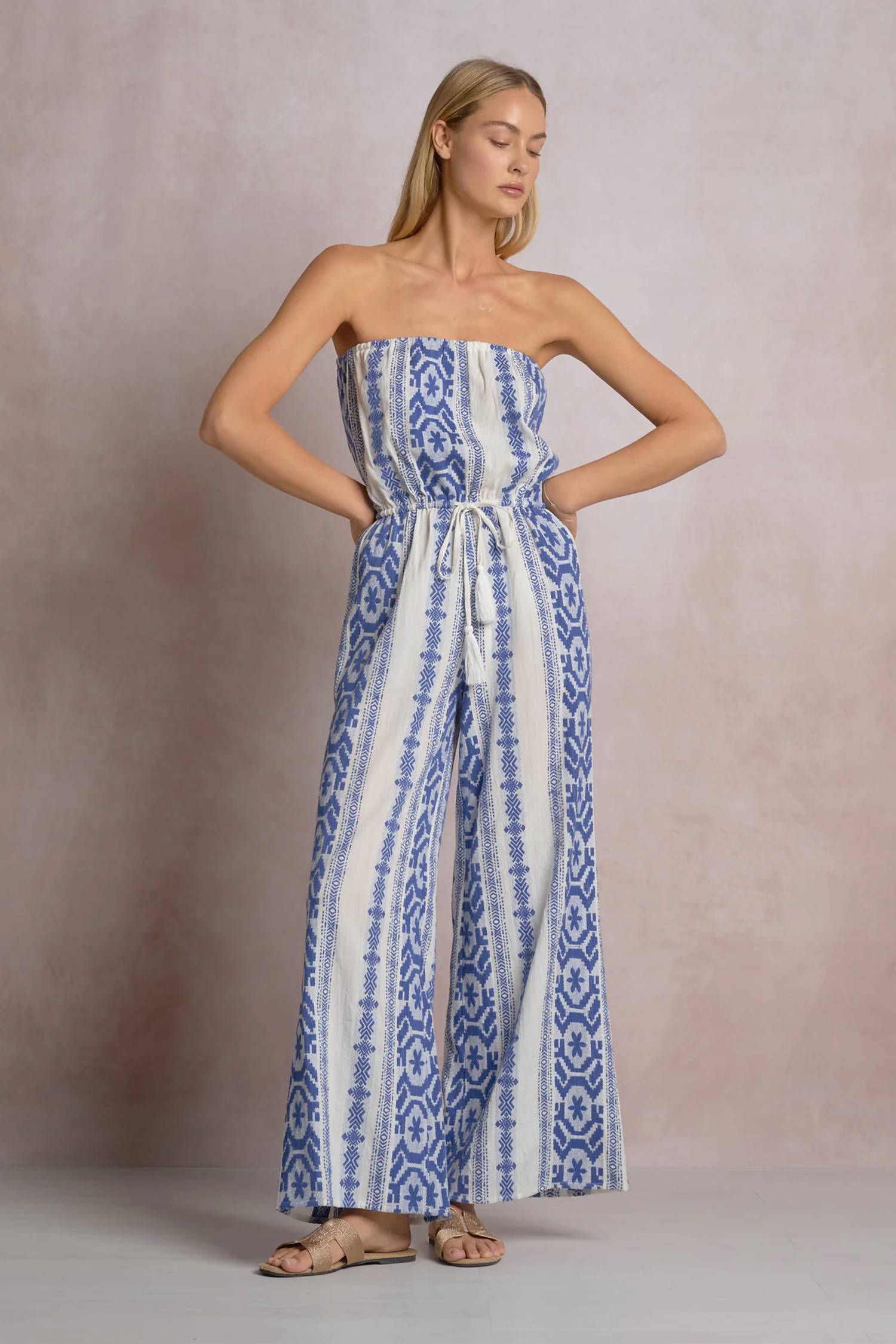 Elan - Gardenia Strapless Jumpsuit