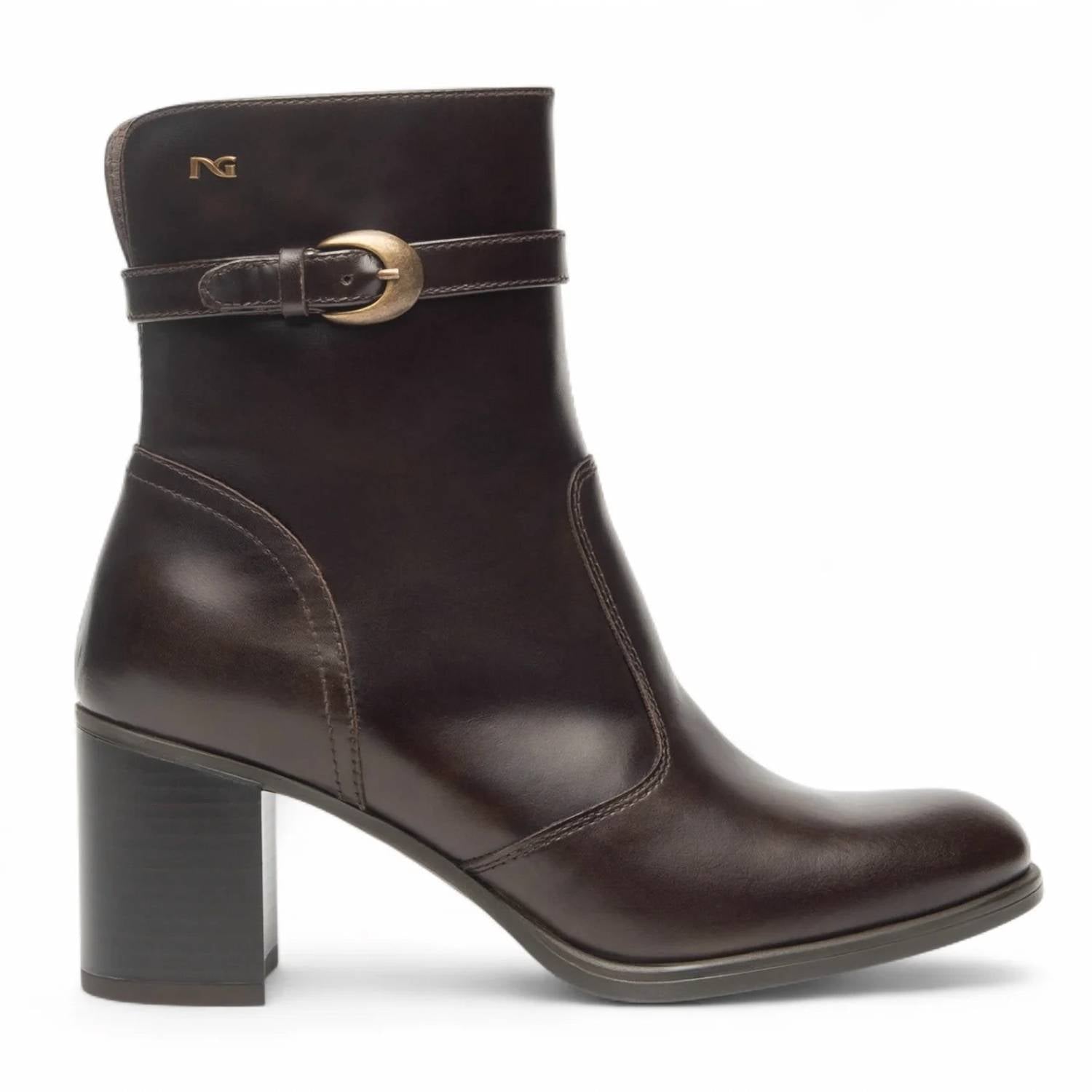 Nerogiardini - Women's Shiny High Heel Ankle Bootie