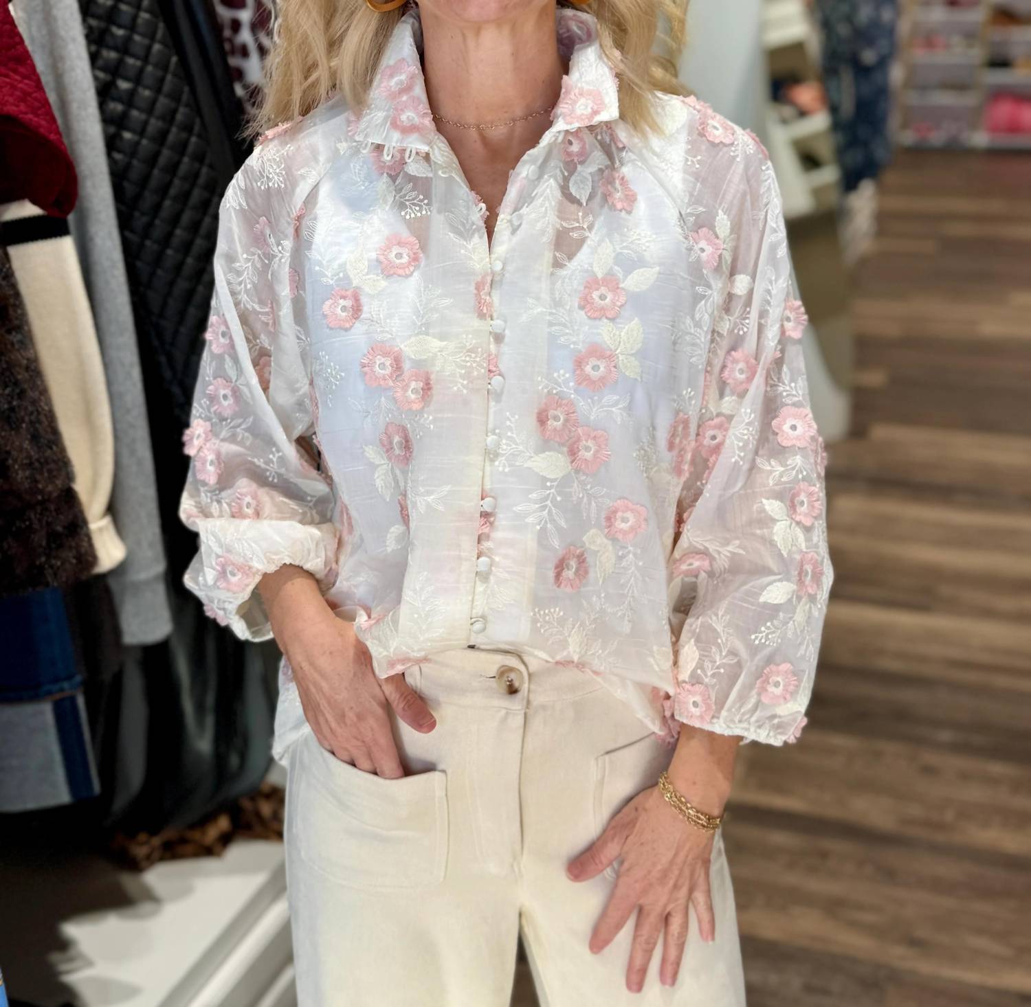 Boho Chic - Embroidered Blouse