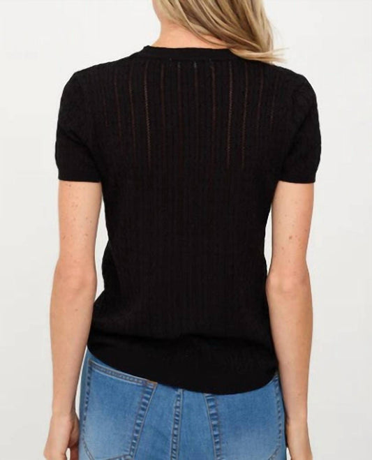 Six/Fifty - Natasha Cable Light Weight Sweater Top