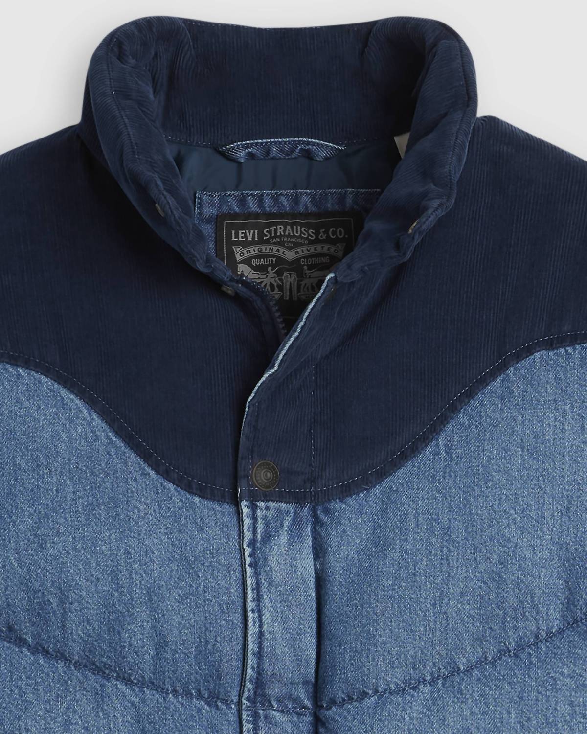 LEVI'S Women's Premium Down Jacket in medium wash - women's jacket - alternate view