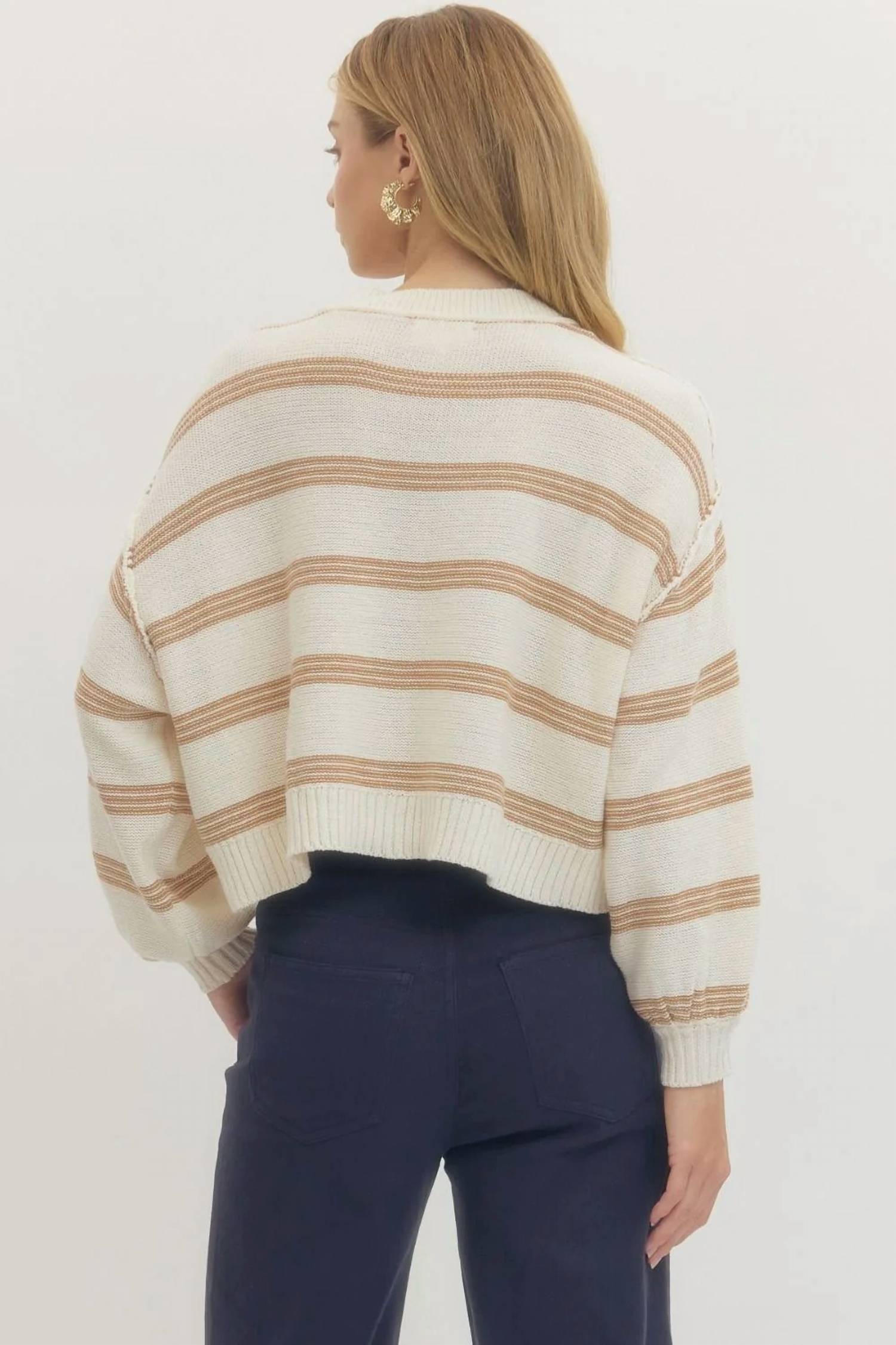 Entro - Line Up Love Striped Sweater