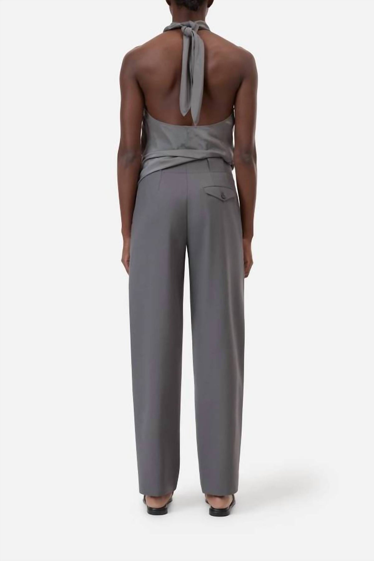CLOSED Mawson Straight-Leg Trouser Pant in led grey - women's pants - detail view