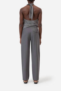 CLOSED Mawson Straight-Leg Trouser Pant in led grey - women's pants - detail view
