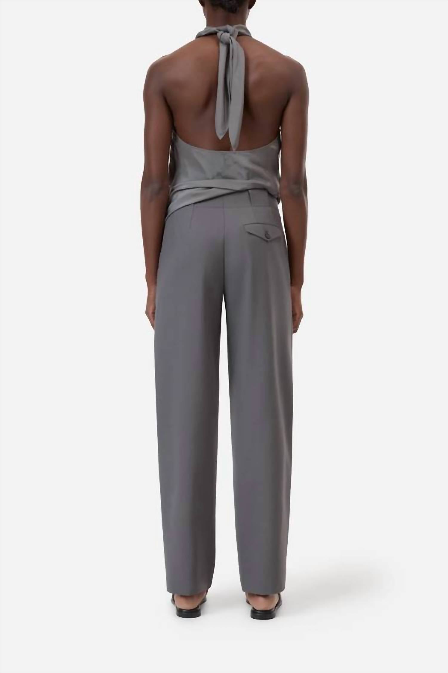 CLOSED Mawson Straight-Leg Trouser Pant in led grey - women's pants - detail view