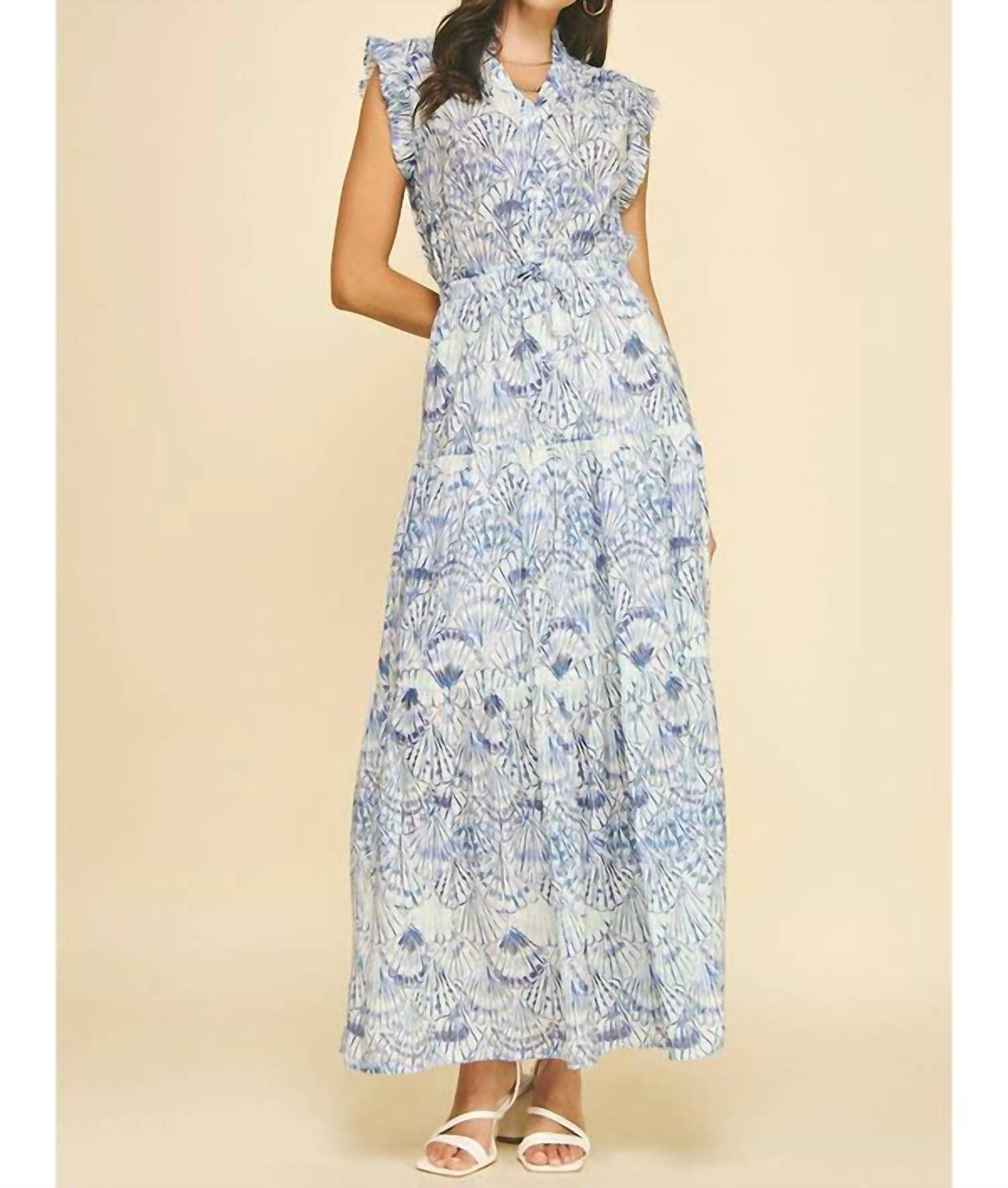 Pinch - Shellscape Watercolor Maxi Dress