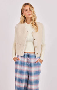Sadie & Sage - Etta Faux Shearling Bonded Suede Vest