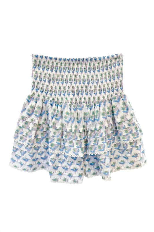 Bell - Women's Pleated Smocked Mini Skirt