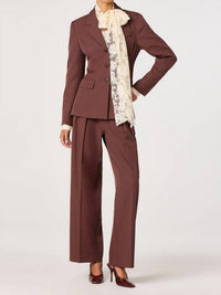 ASTR Valor Blazer in plum brown - women's jacket