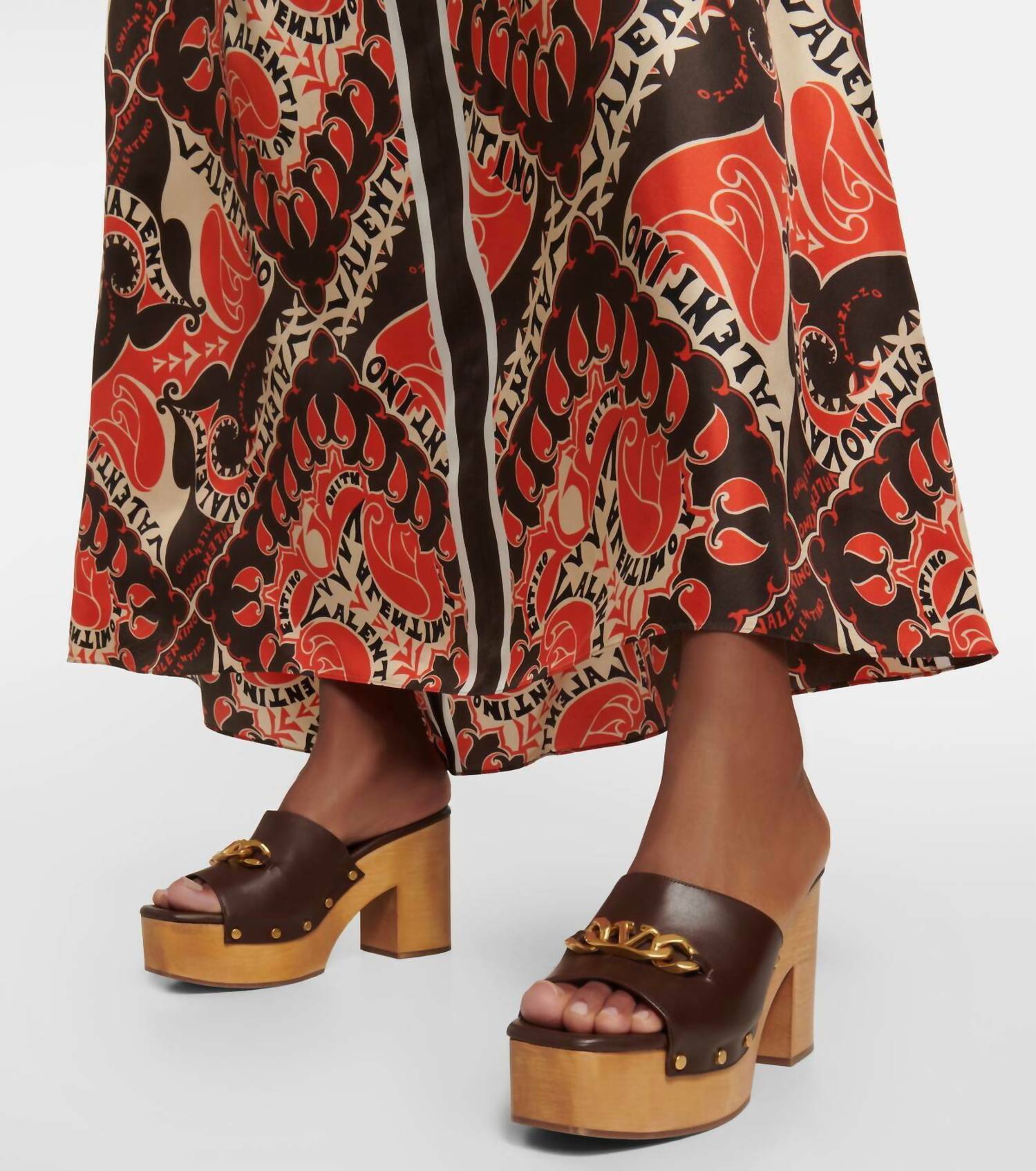 Valentino Garavani - Women's Vlogo Chain Leather Mules