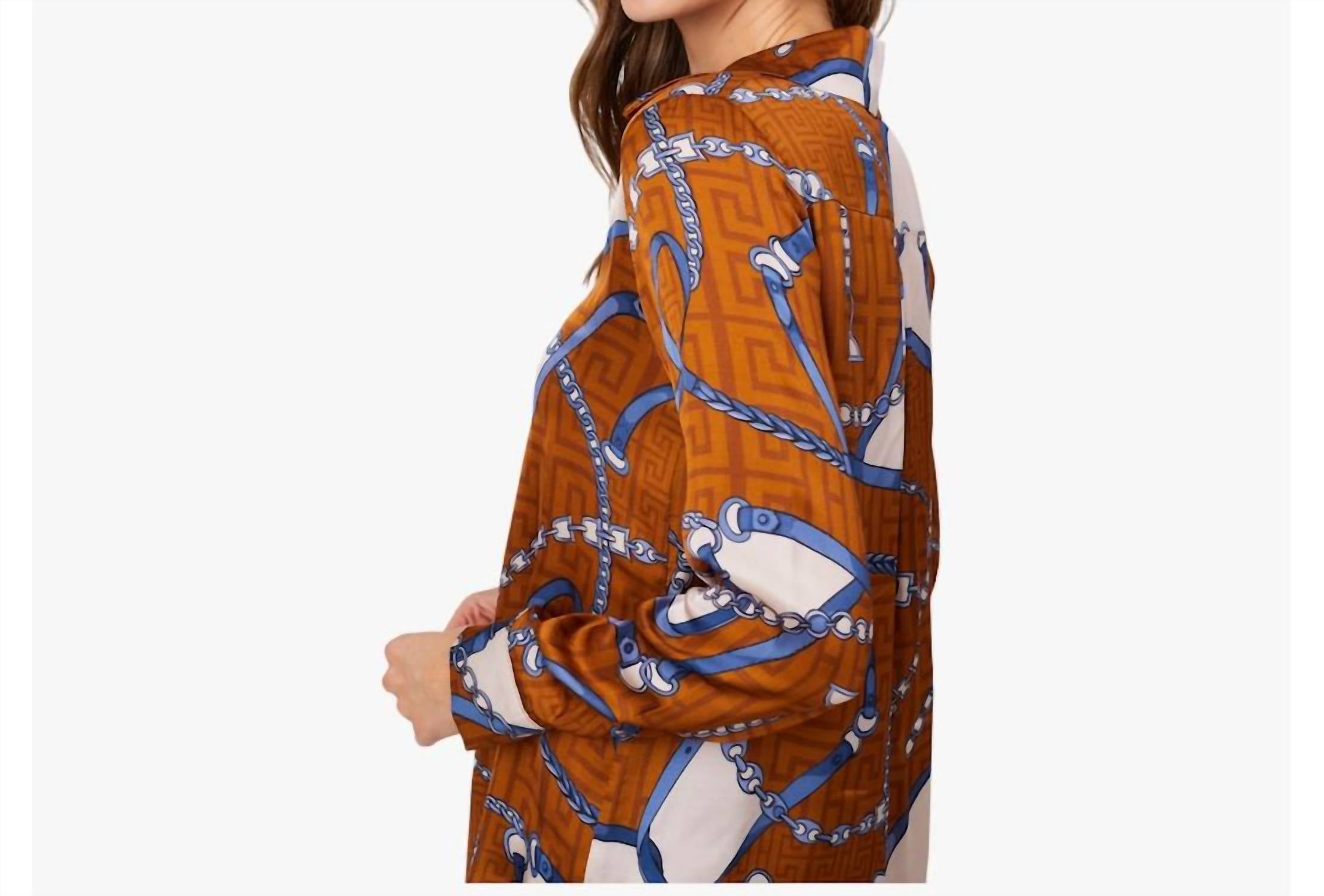 Astrid - Chain Button Down Blouse