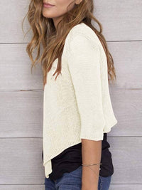 Wooden Ships - Women's Tie Front Shrug 3/4 Sleeve Top
