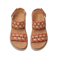 Clarks Women's Arwell Glide Sandal in orange combi - women's sandal - alternate view