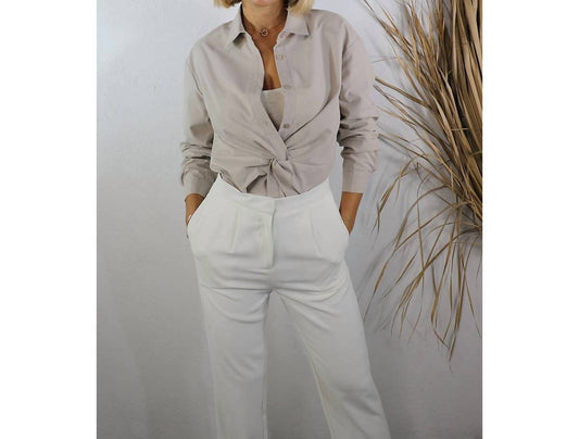 Mulla - FRONT TWIST BUTTON DOWN SHIRT