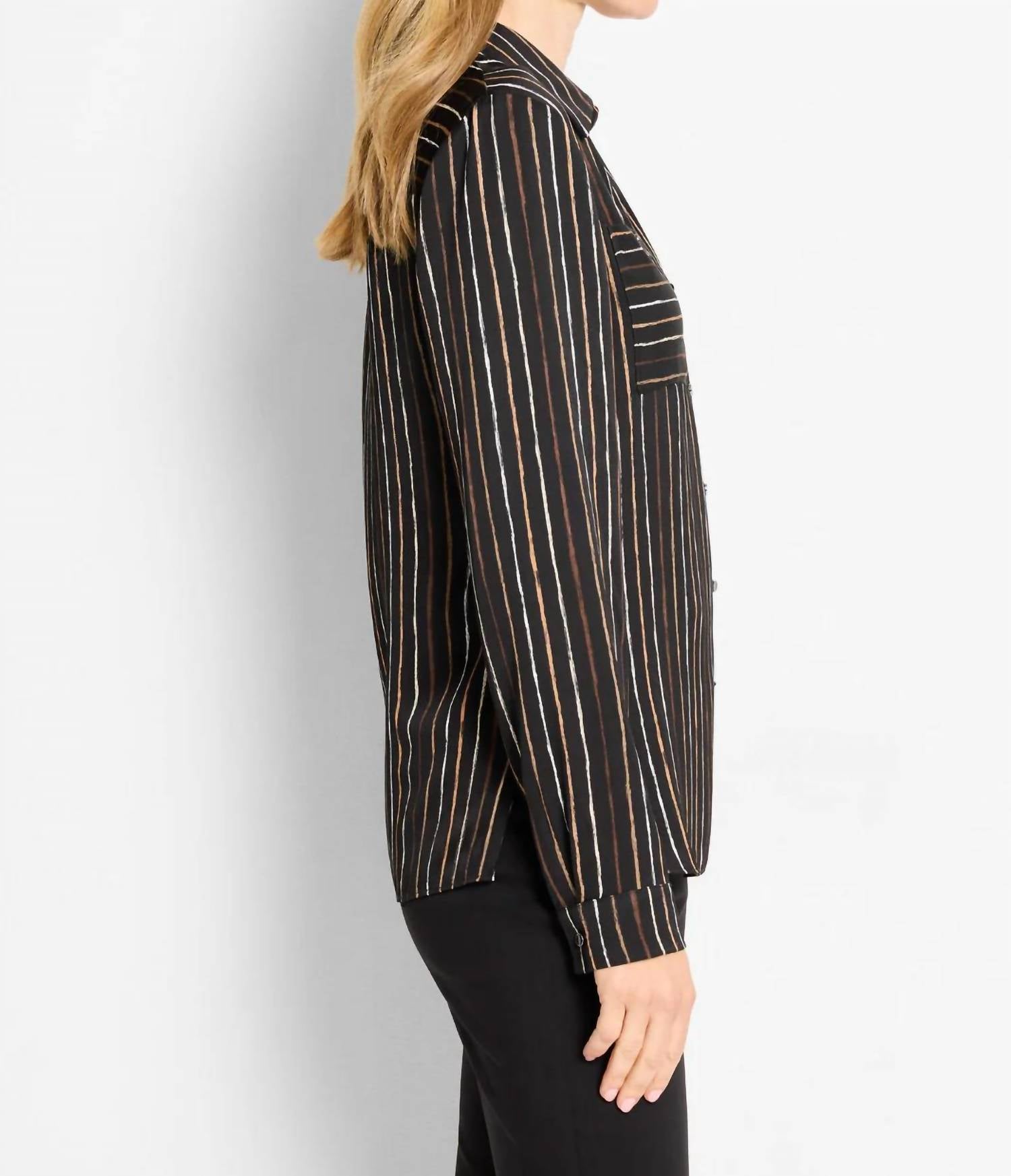 Nic + Zoe - Mini Painted Stripe Shirt