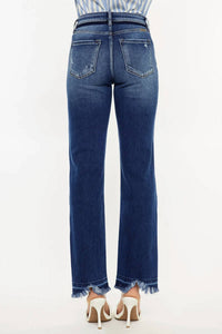 Kancan - Peach High Rise Slim Straight Leg Jeans