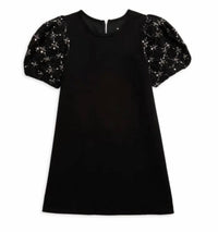 Hannah Banana - Girls Josie Beaded Bubble Sleeve Shift Dress