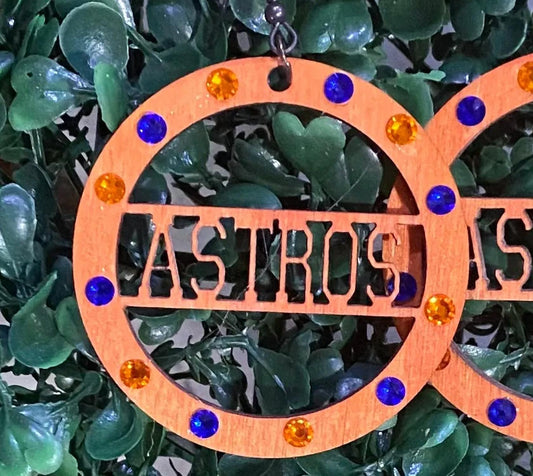 Sweet Ginger - Houston Astros Spirit Wood Earrings