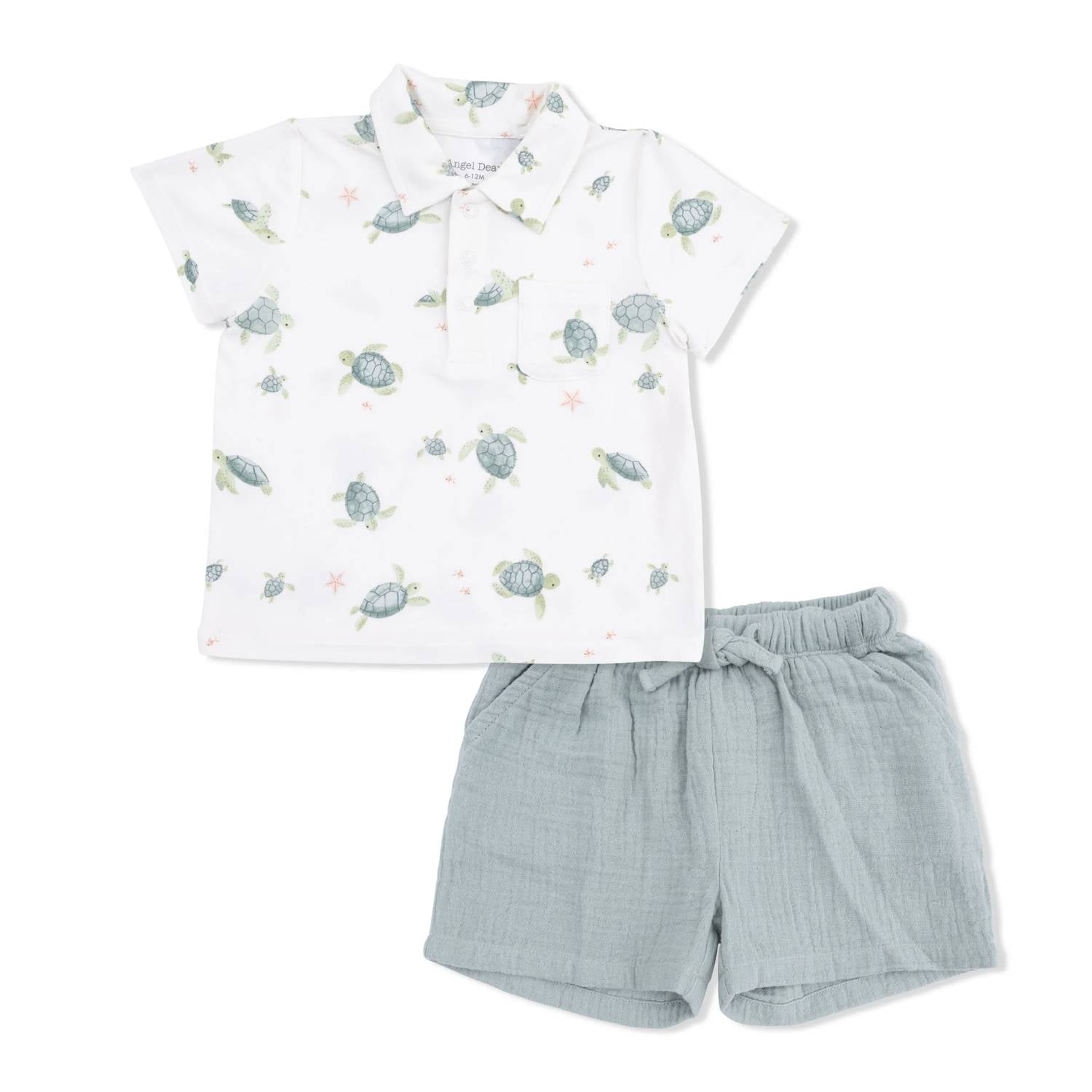 Angel Dear - Kids' Sea Turtles Short Set