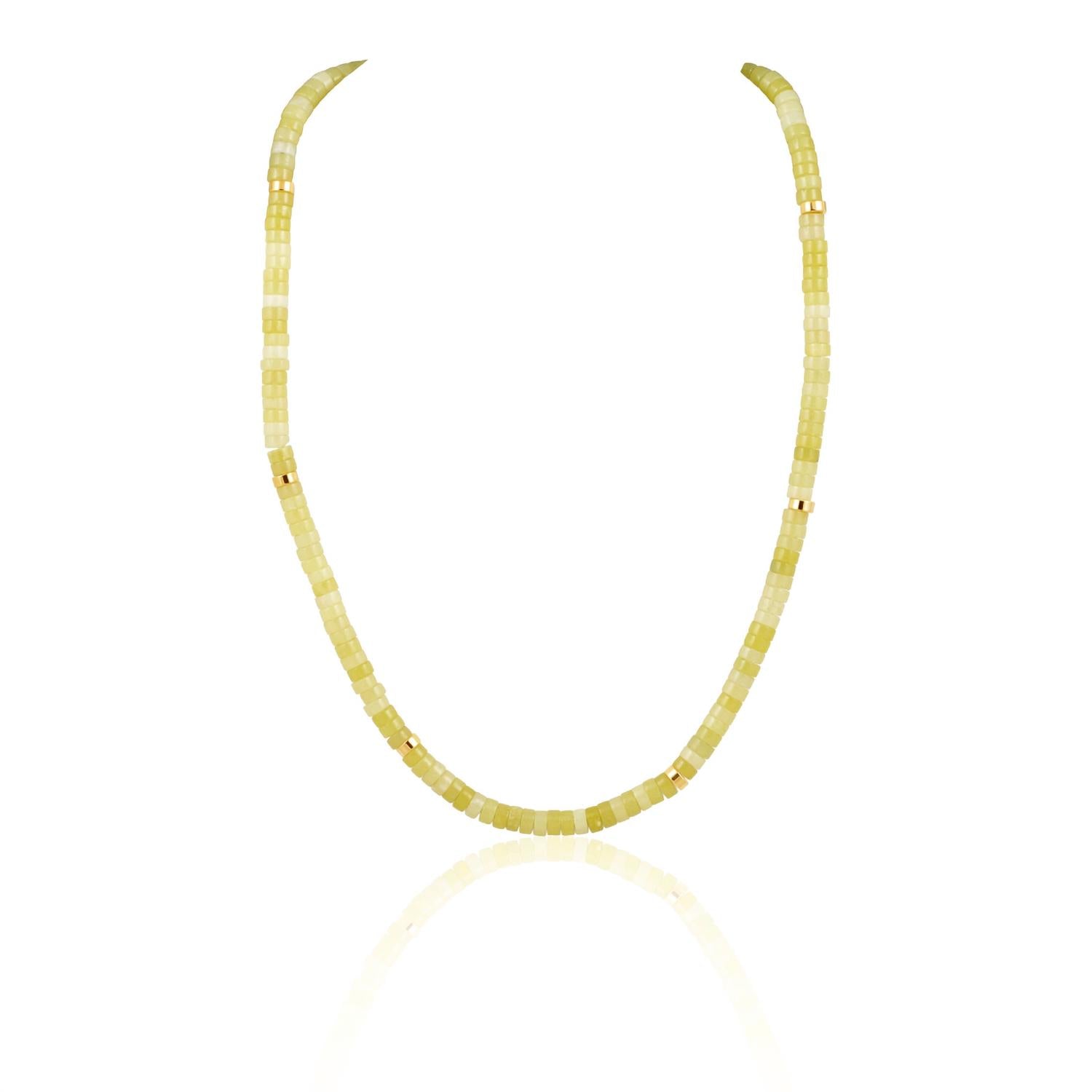 Sahira Jewelry Design - Women's Isla Beaded Necklace Lime