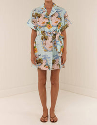 Palm Noosa Rey Mini Dress in sky blue - women's dress