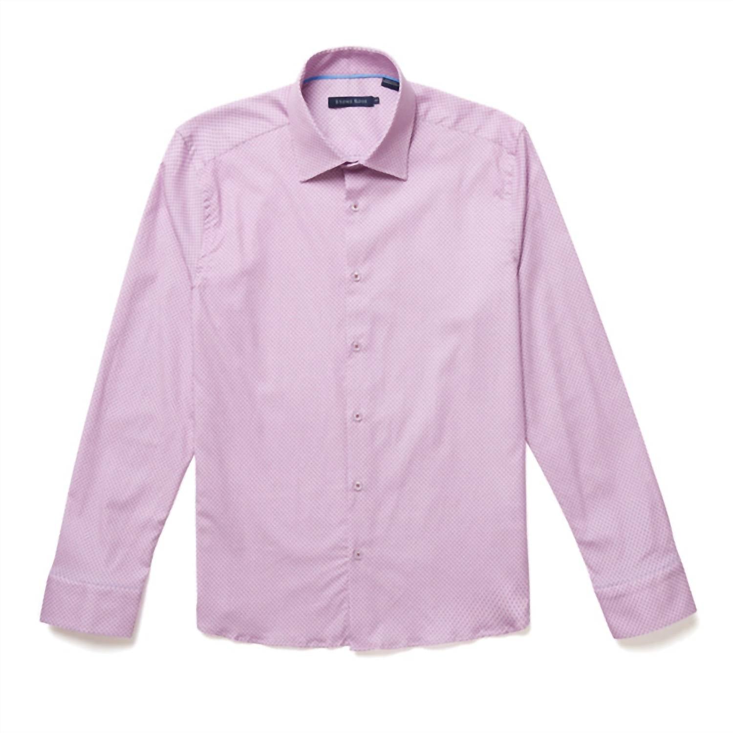 Stone Rose - Micro Dot Long Sleeve Woven Shirt