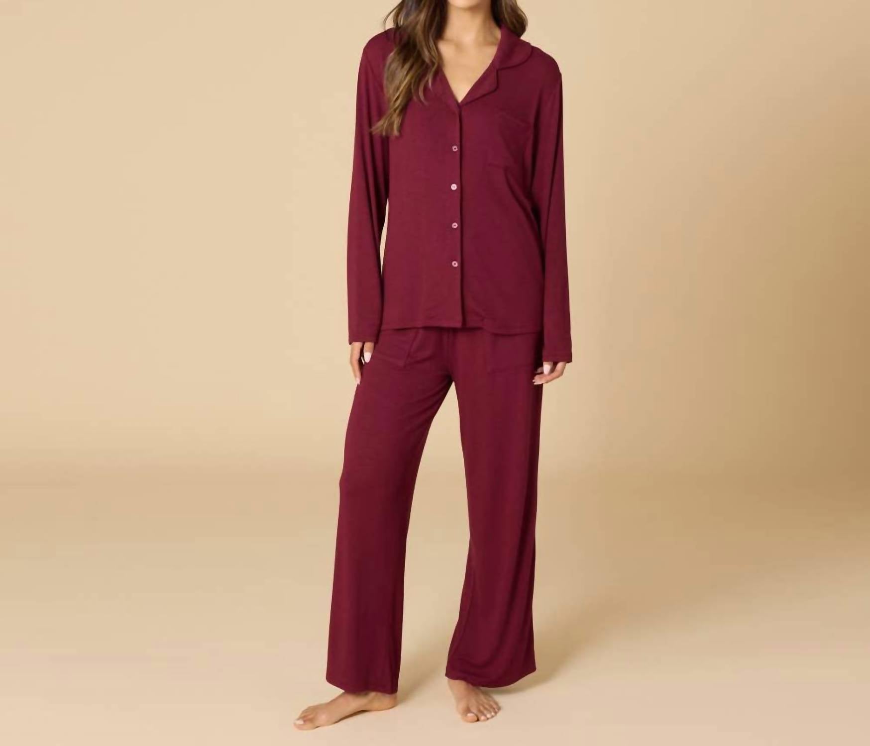 Softies - Aria Slim Notch Collar Pajama Set