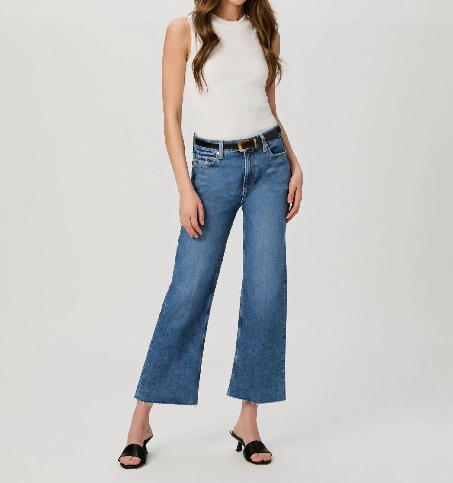 Paige - Women's Leenah Ankle With Raw Hem Jeans