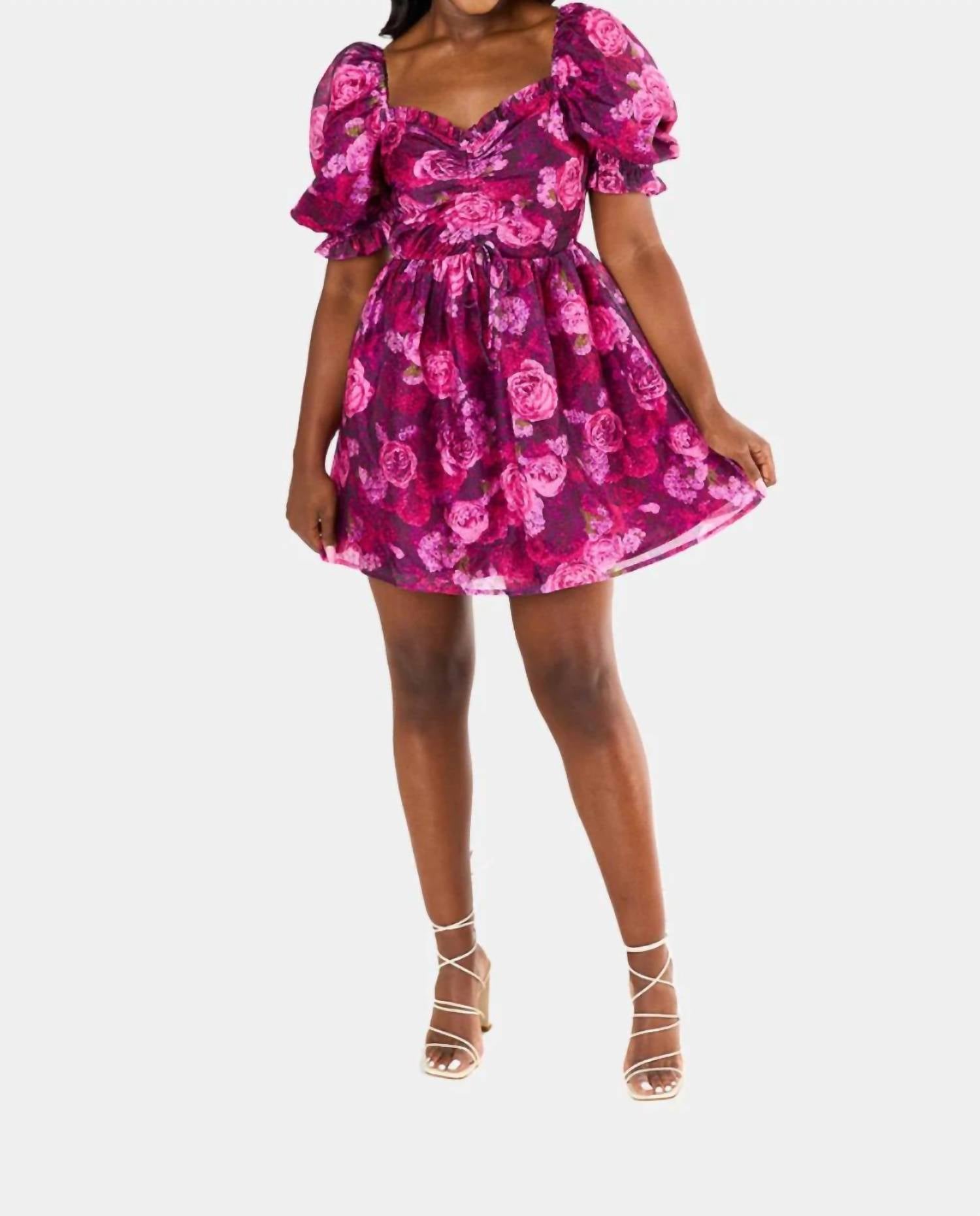 Buddylove - Colby Puff Sleeve Mini Dress